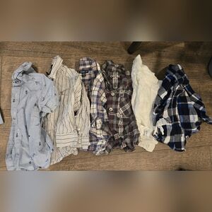 Kids Plaid and Striped Shirt Set